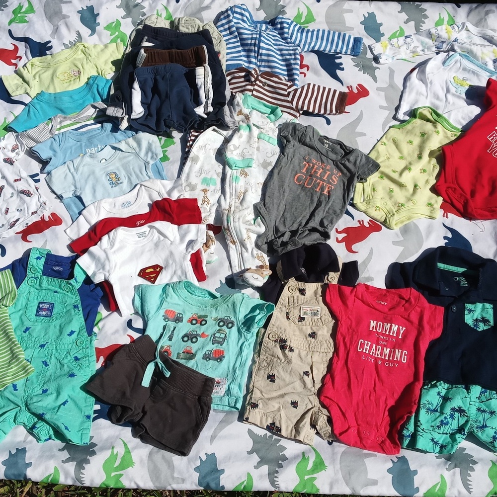 39 piece NB baby boy bundle
